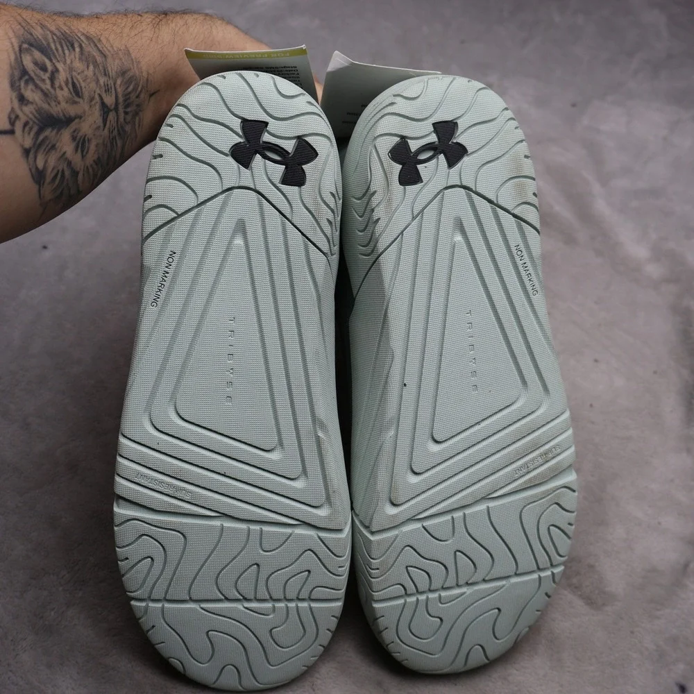 Under Armour Mens 9 Deck Boots Green Charged Shoreman Storm Proof Slip On NWD